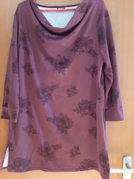 Bluzka-tunika bordowa