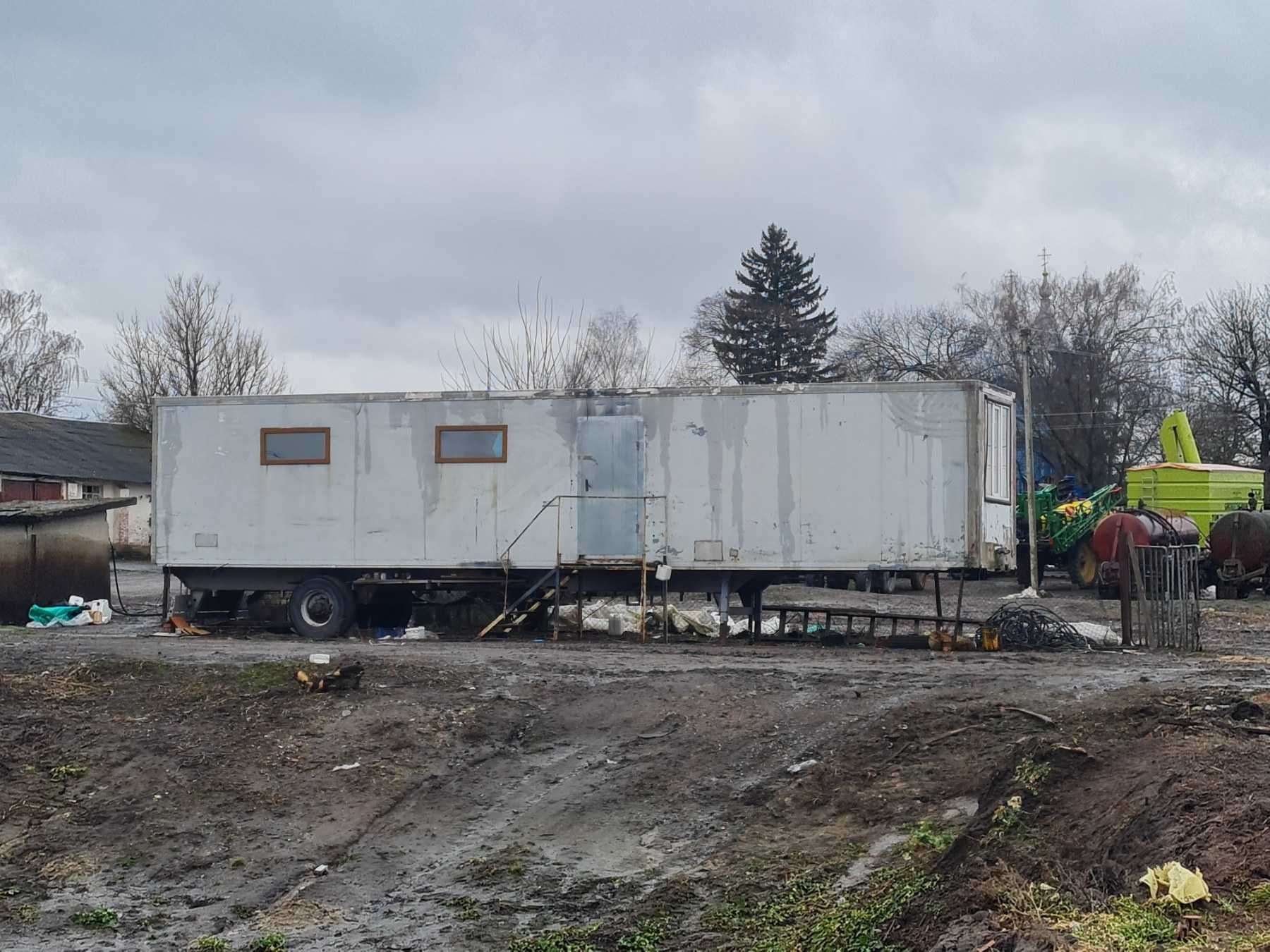 Напівпричіп ізотермічний. Вагончик будівельний, прорабська, битовка.