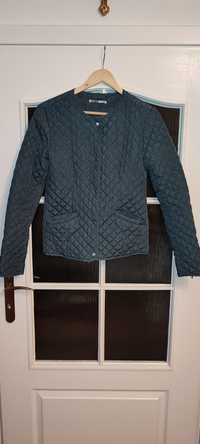 Pikowana kurtka letnia jesienna krótka jeans kolor granat XS S Drywash