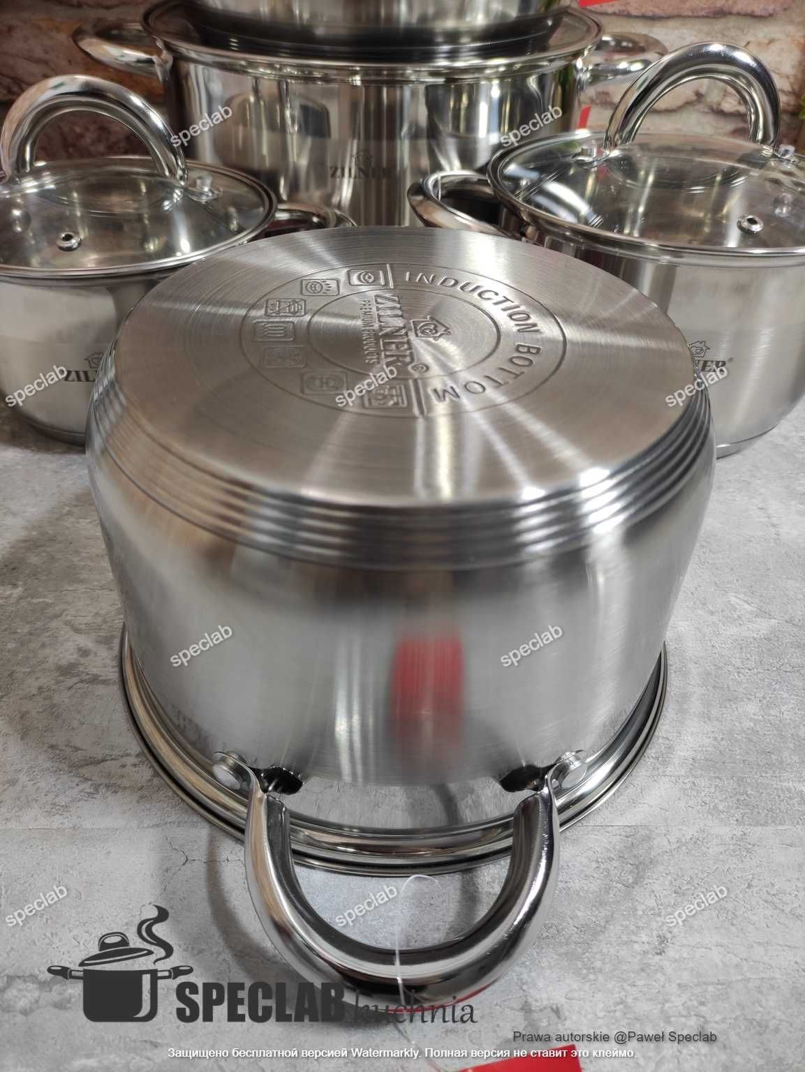 ZESTAW GARNKÓW 12 ELE ZILNER ZL-8109 Gaz, Indukcja, Halogen