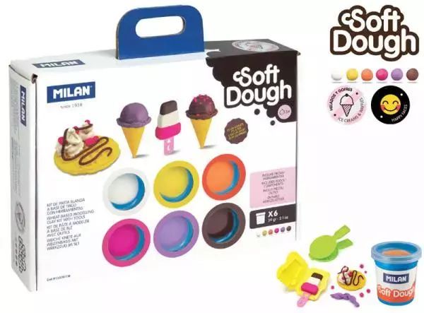 Ciastolina Ice Cream 6 kolorów x 59g 913306ICW MILAN. Milan