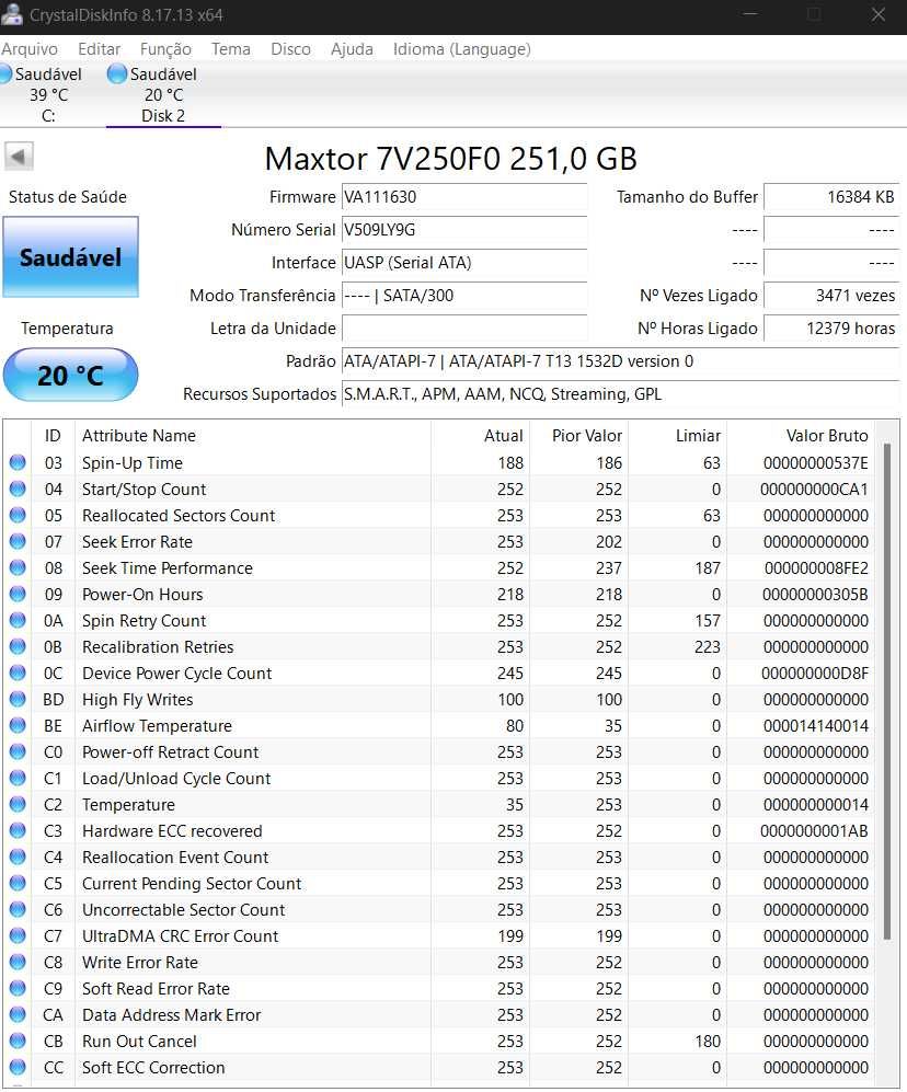 HDD 3.5 sata 7200rpm 250GB