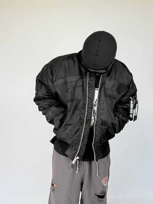 Бомбер Vetements Alpha Industries Black Racing Вomber Jаcket куртка S