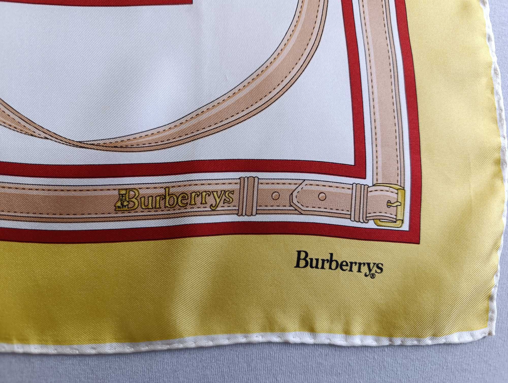 Jedwabna apaszka Burberrys- vintage