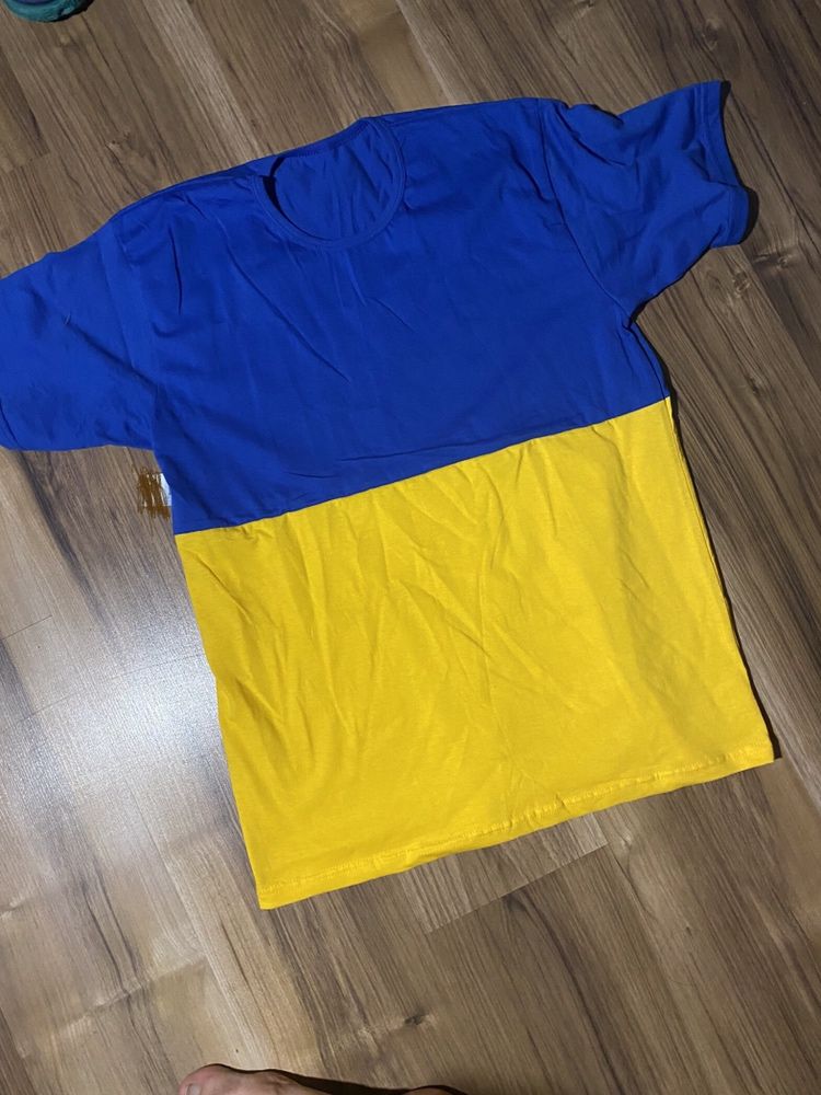 Футболка прапор украины жовто блакитна сине голубая