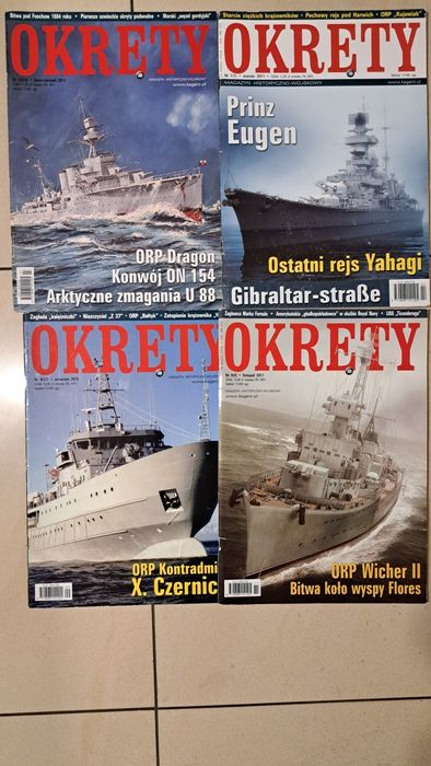 Czasopismo Okręty 4 szt.