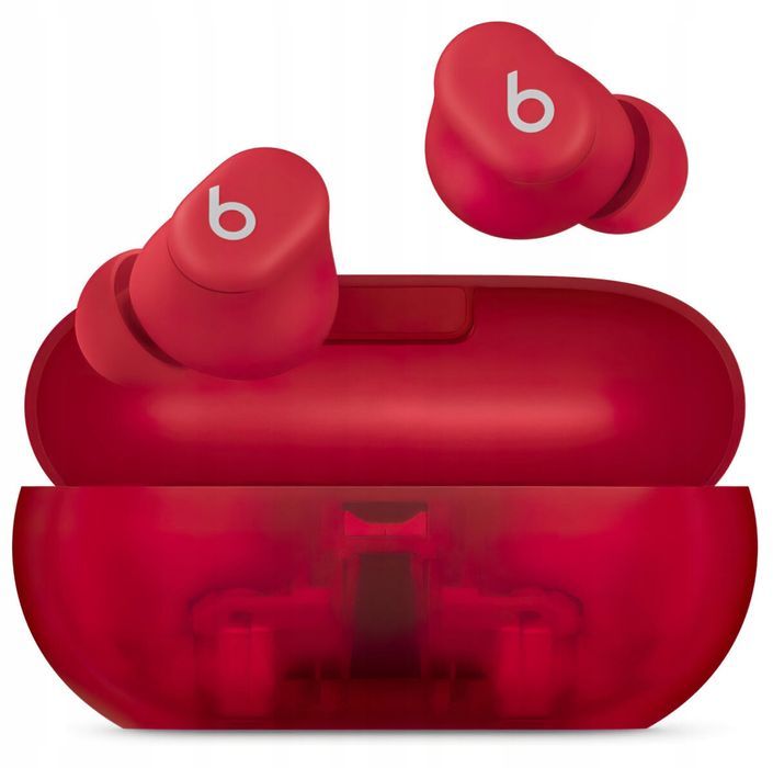 słuchawki dokanałowe beats solo buds czerwony bluetooth zasięg 10 m