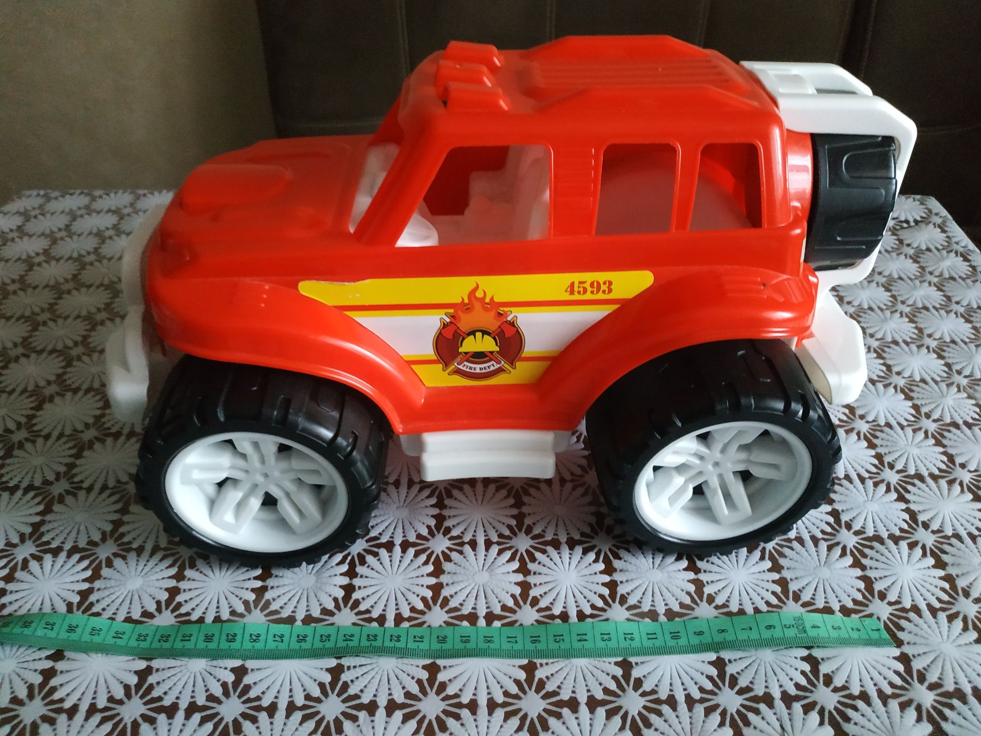 Велика машина пожежна джип іграшка игрушка пожарная машина
