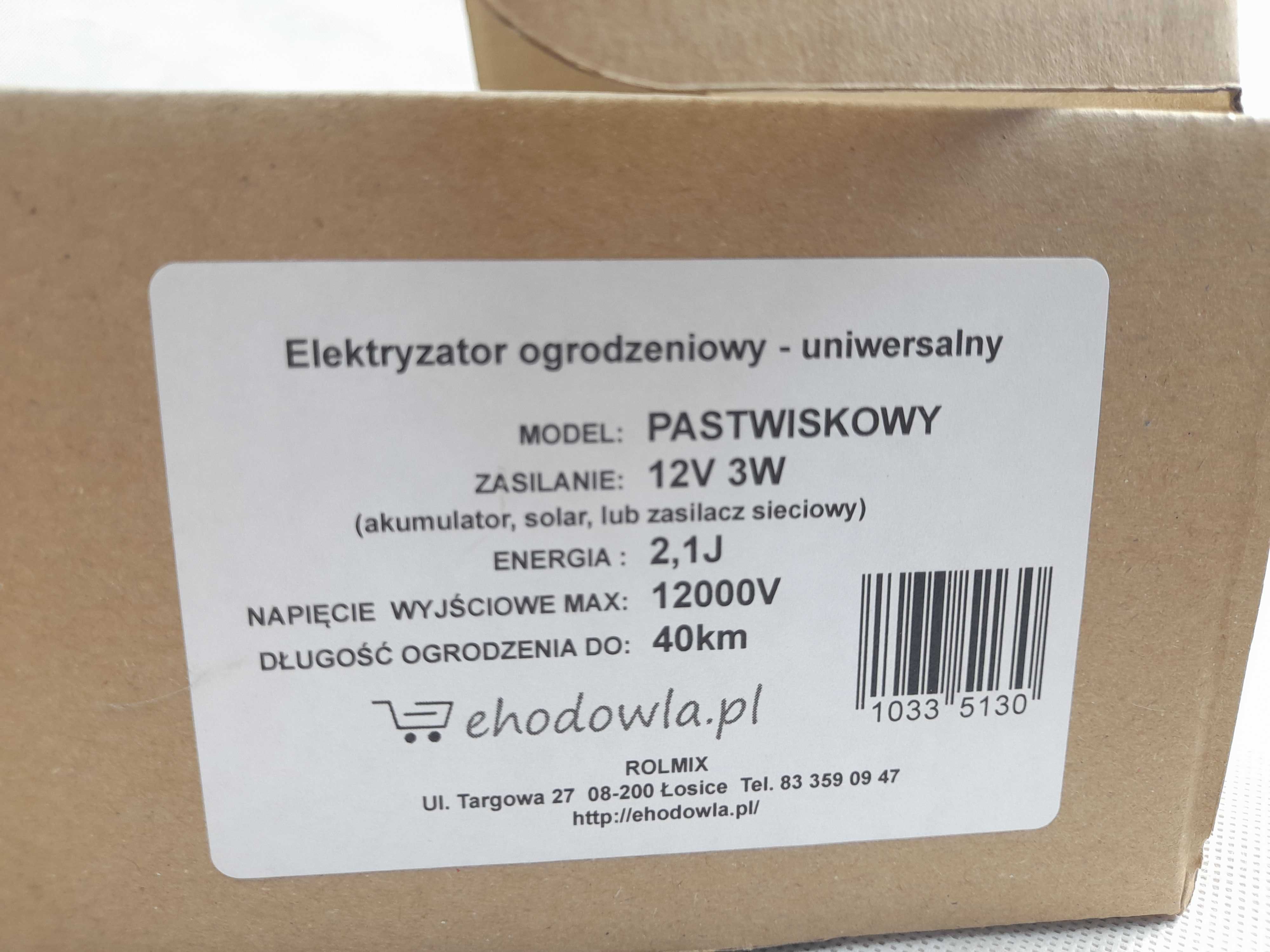 Elektryzator Pastwiskowy 2,1J pastuch elektryczny NOWOŚĆ