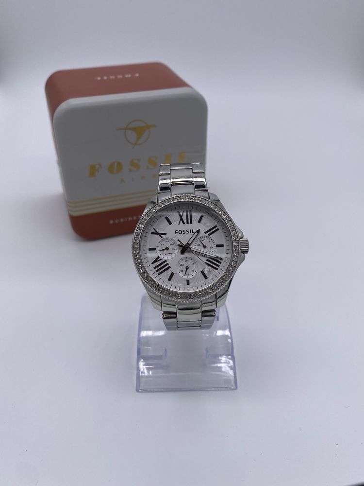 Zegarek damski Fossil AM4481 Srebrny cyrkonie zdobiony bransoleta