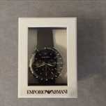 Emporio Armani AR11243 z tachymetrem czarny skórzany pasek