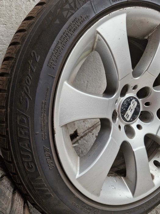 Kola BBS 17" z oponami zimowymi bmw