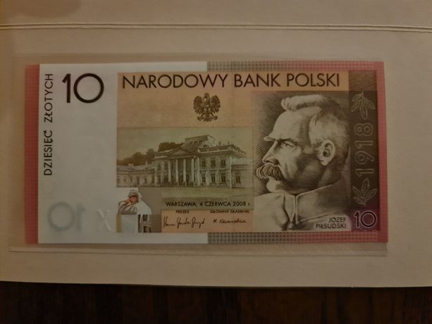 Sprzedam Banknot 10 zł z 2008 roku z Józefem Piłsudskim