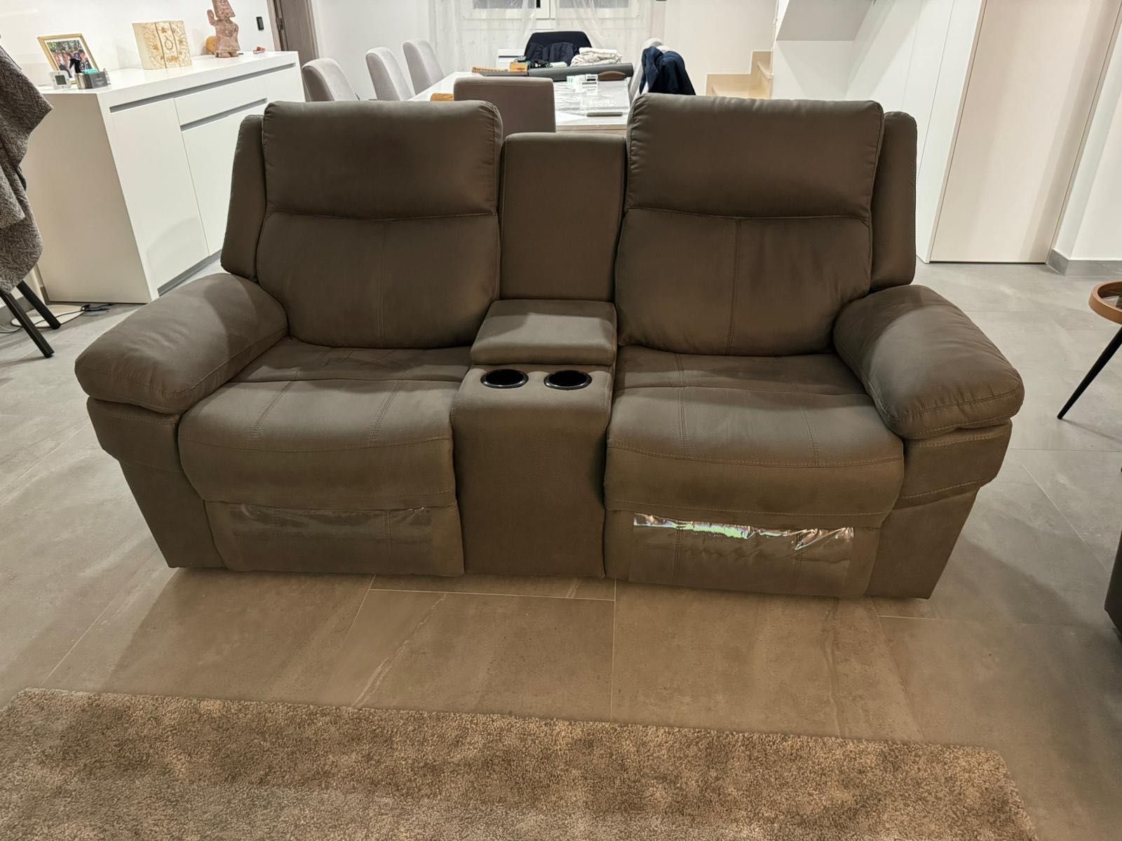 sofa cinza semi nova