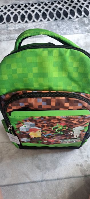 Nowy Plecak szkolny GAME LEVEL dla fana Minecraft chłopięcy usztywnian