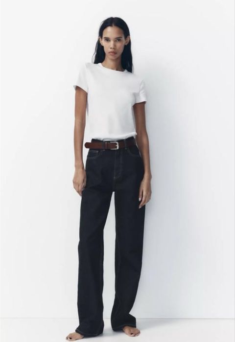 Джинси wide leg zara, джинси trf wide leg high waist full length zara,