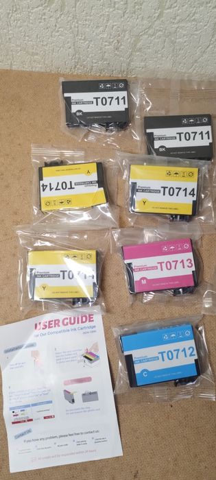 Комплект 15шт Картридж чорнильний T0711-T0714