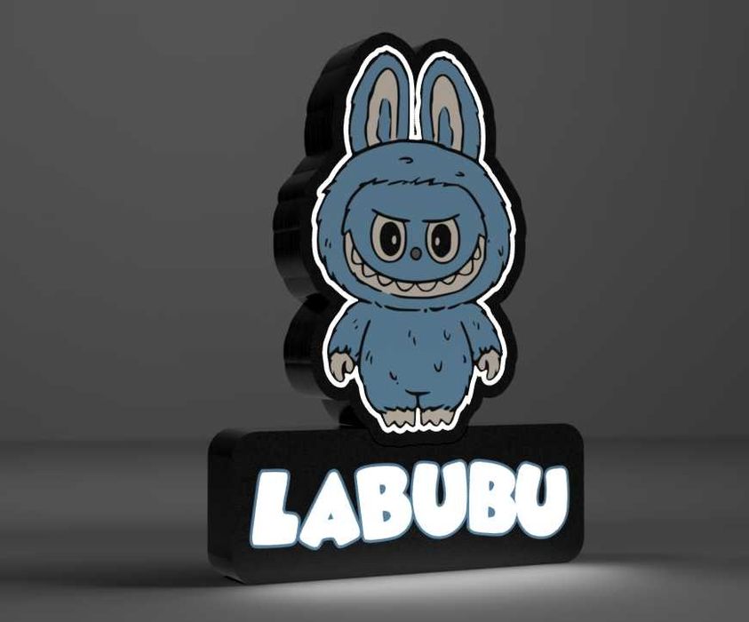 Candeeiro LED Labubu Personalizável - Escolha a Sua Cor!