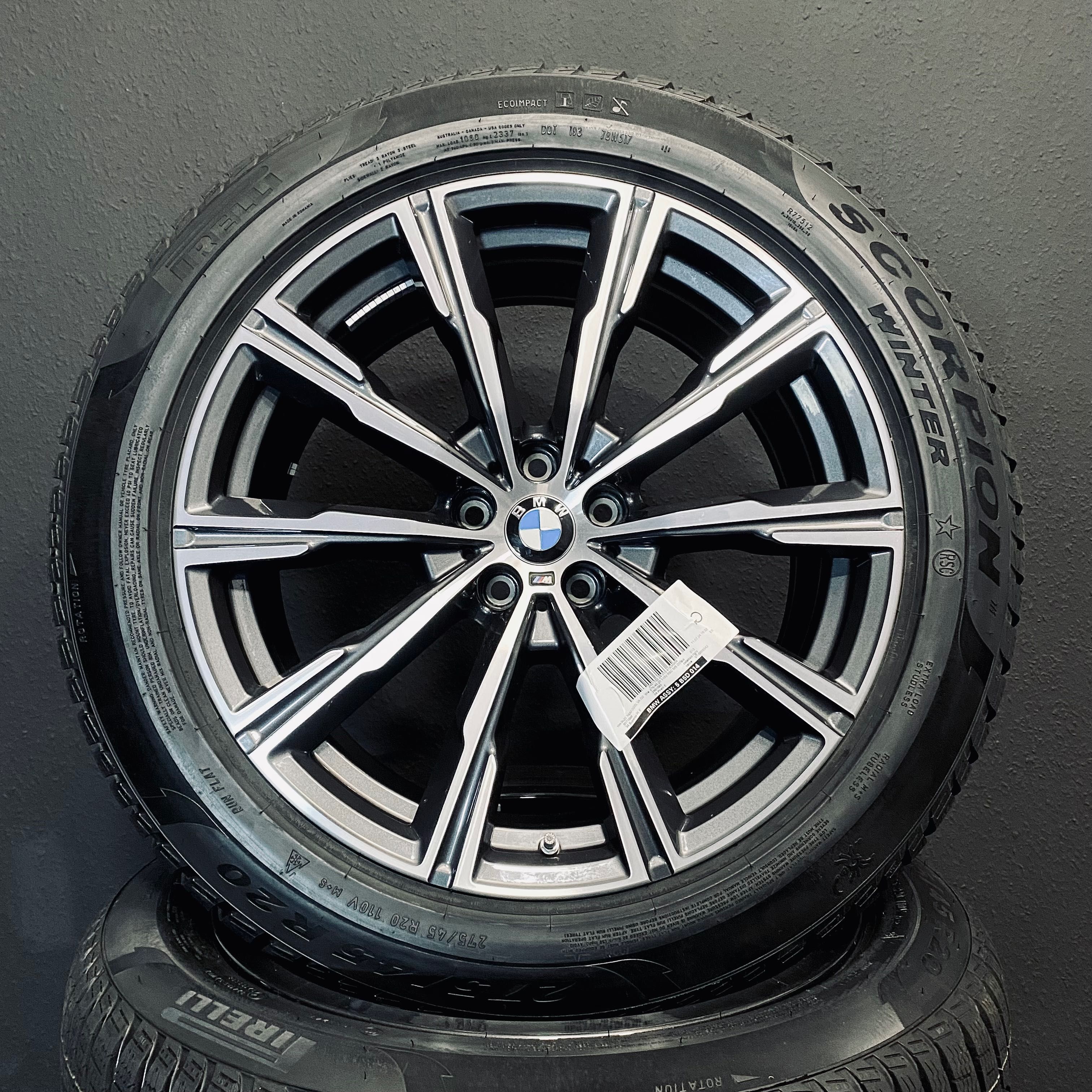 Koła zimowe 20” BMW X5 G05 X6 G06 740M 275/45 R20 Star Spoke M