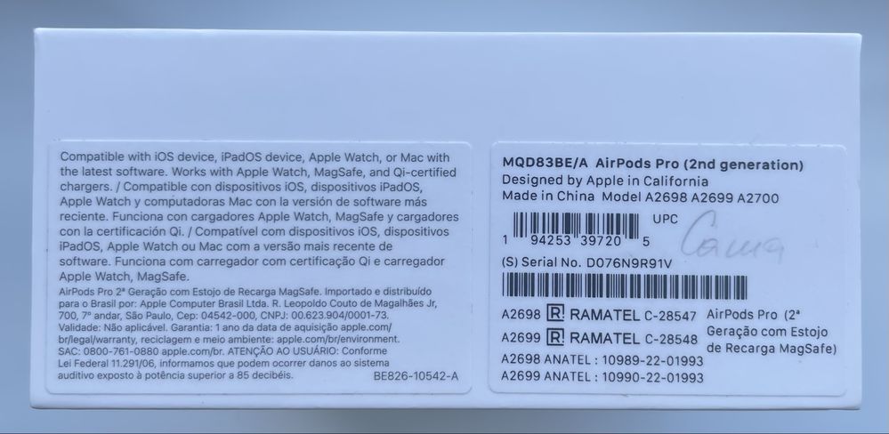 AirPods Pro 2nd gen. (Кейс+ОДИН ЛІВИЙ навушник, ОРИГІНАЛ)