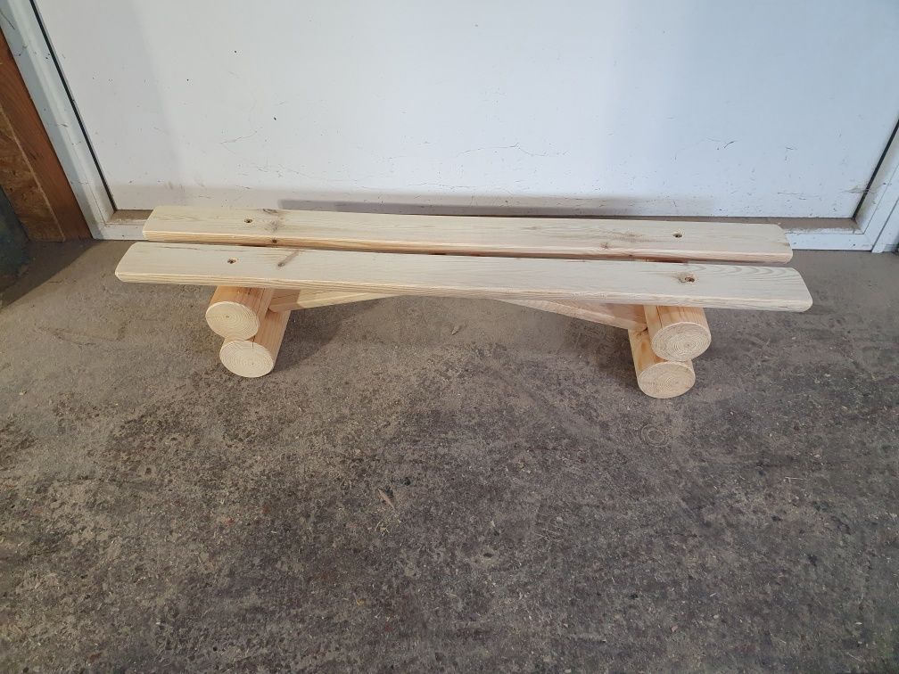 Ławka ogniskowa 120 cm – drewno szlifowane, własna produkcja