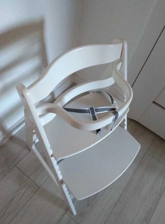 Drewniane krzesełko do karmienia fotelik regulowane