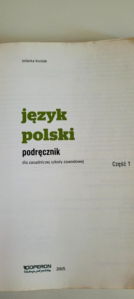 Podręcznik do języka polskiego część 1 odkrywamy na nowo