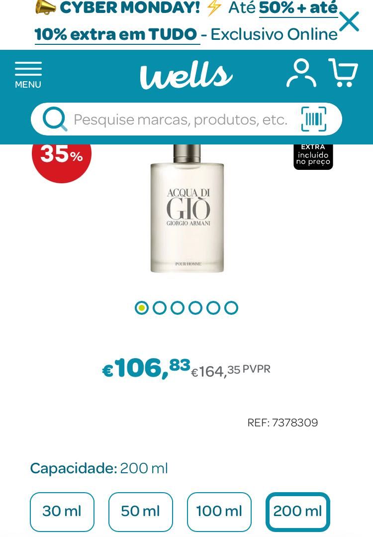Perfume Acqua di Gio (embalado) - NOVO PREÇO