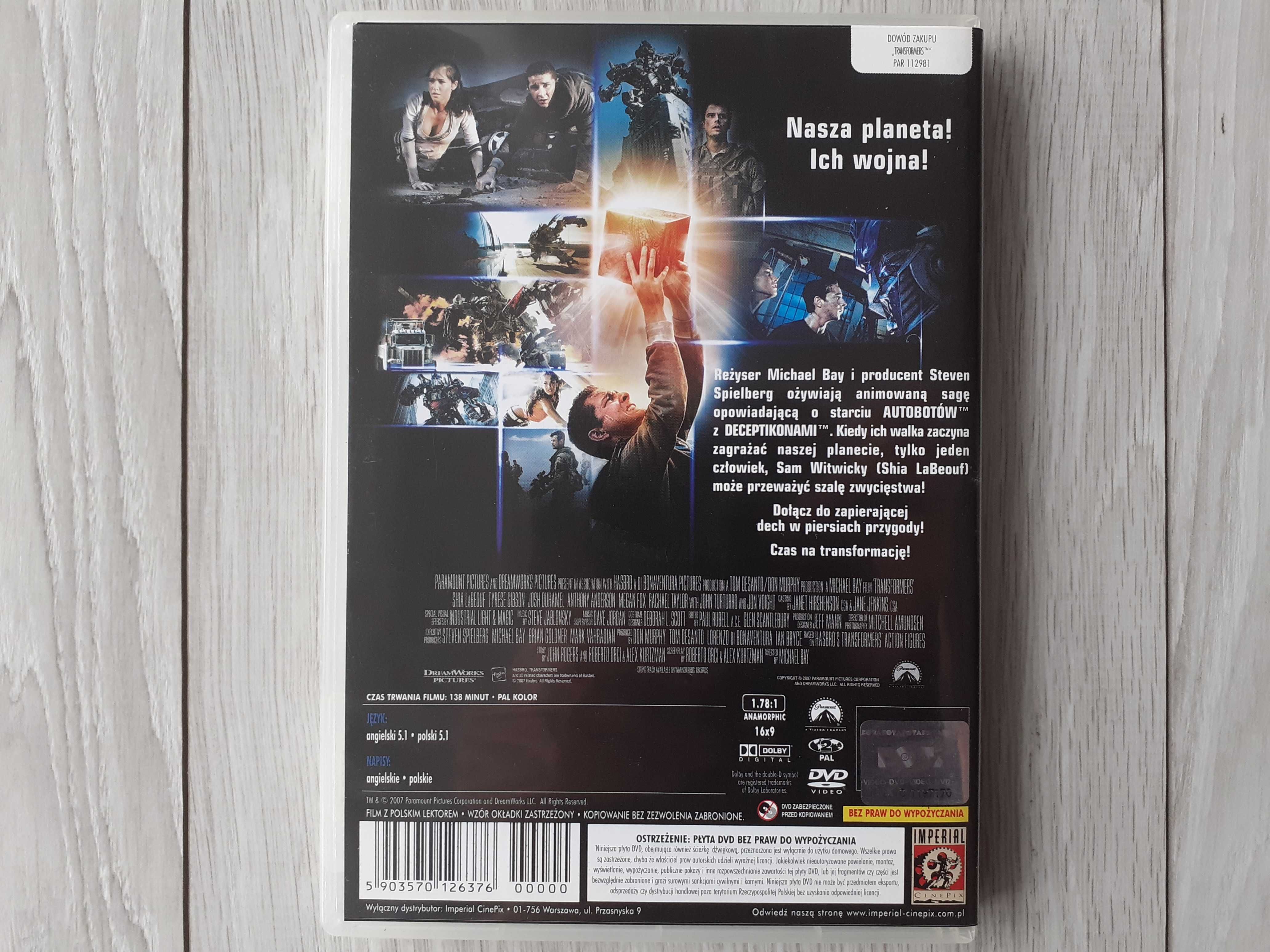 Transformers - film DVD