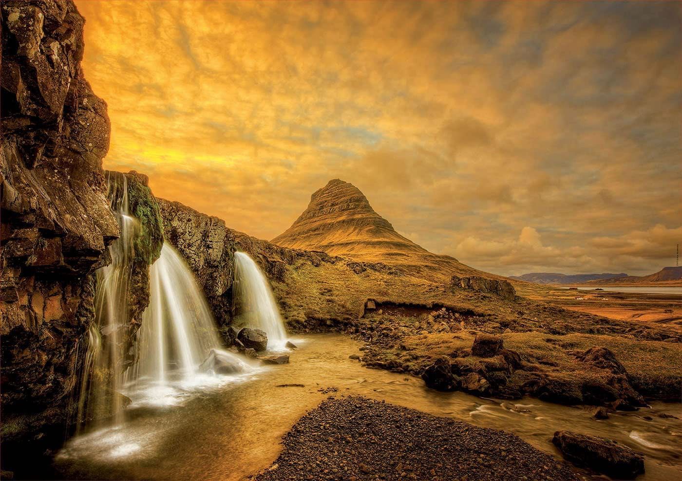 Puzzle Cascata Kirkjufellsfoss, Islândia - 1000 peças - Educa