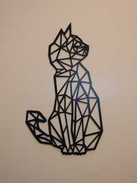 Dekoracja kot geometryczny na ścianę