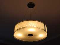 Lampa sufitowa szkło plus chrom