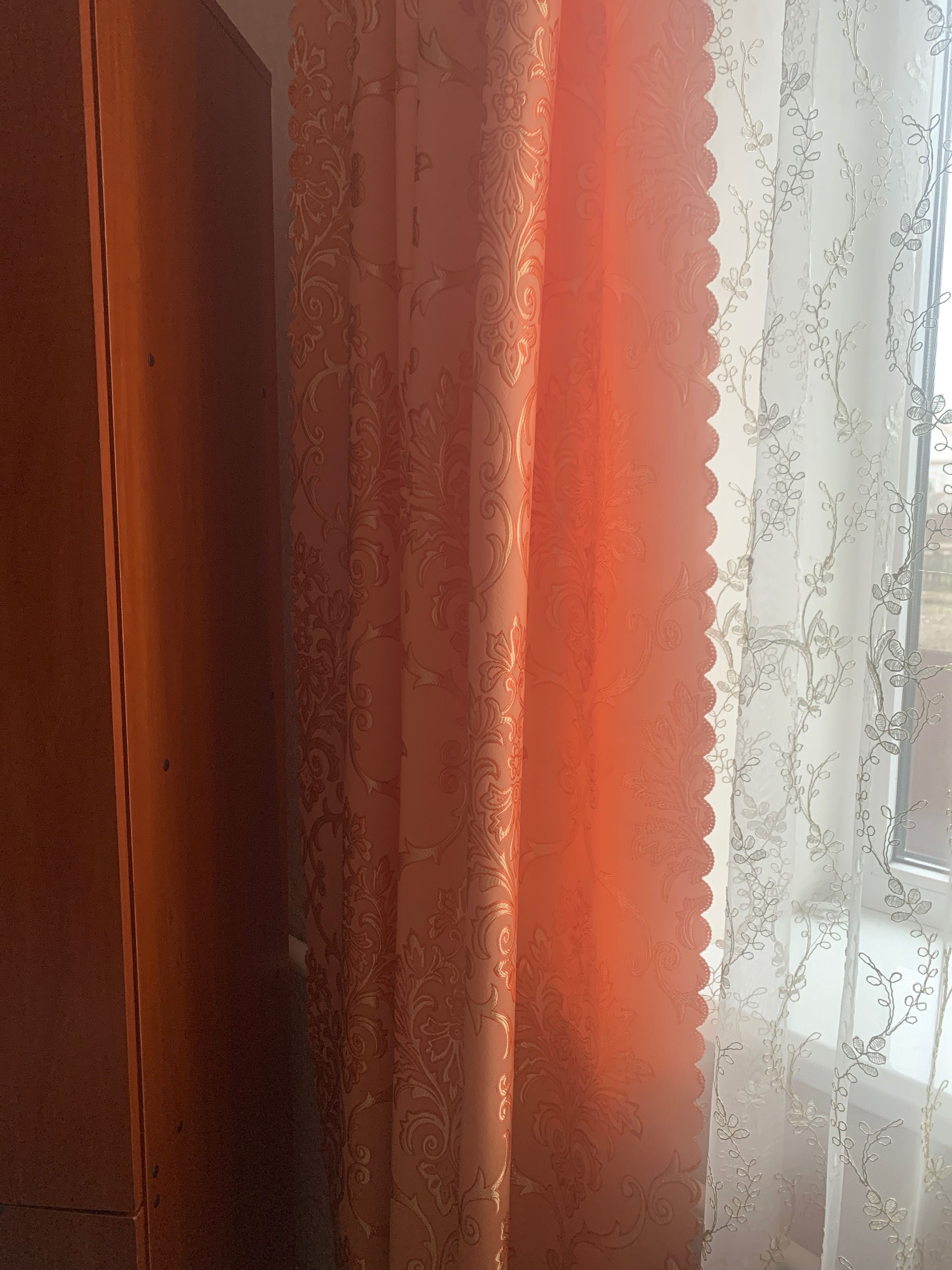 Ламбрекени,  Штори рожеві, персикові та інші