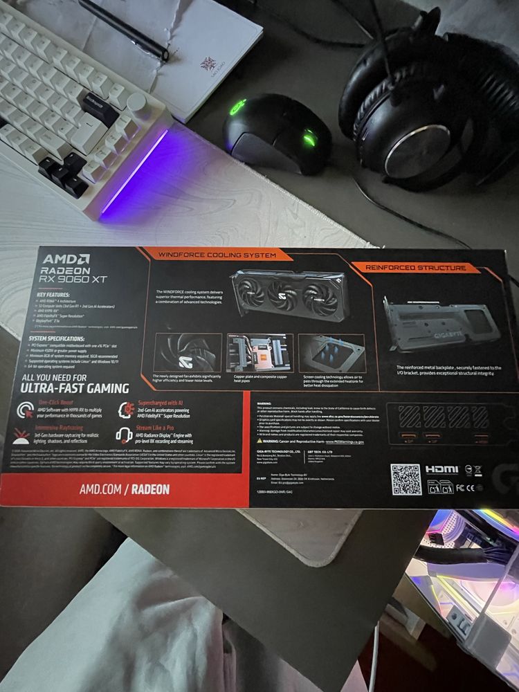 Gigabyte RX9060 XT 8GB Gaming OC Nova