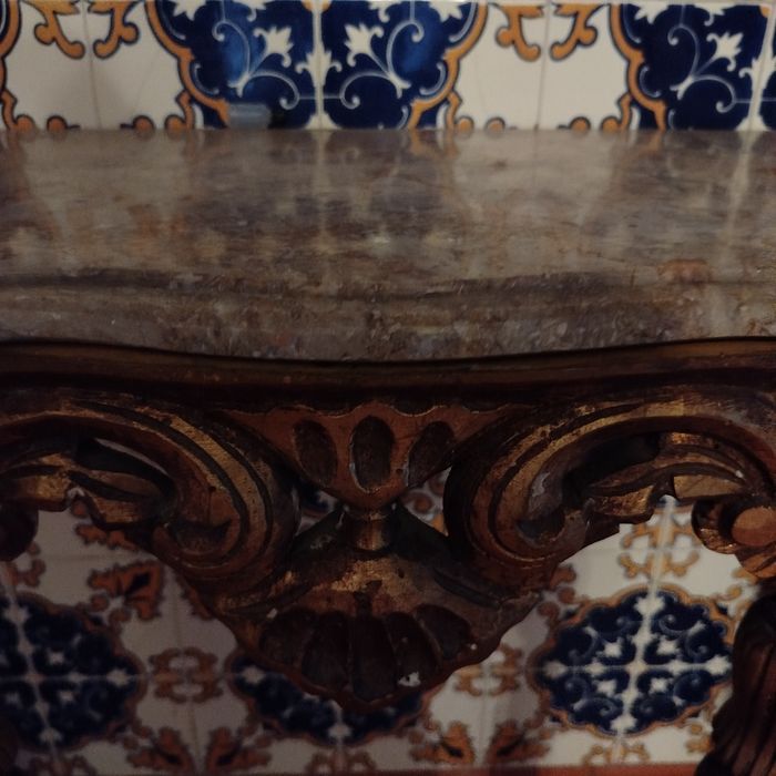 Conjunto de aparador com espelho rústico