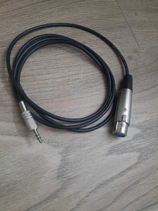 Инструментальный кабель XLR 3 pin female - jack 3,5 мм стерео