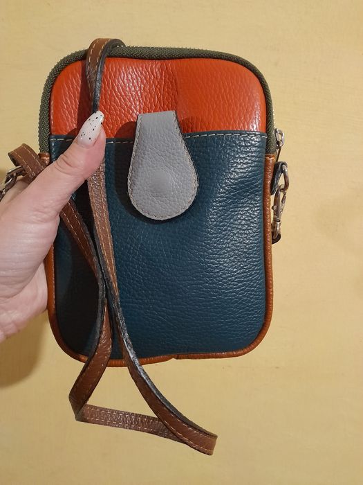 Шкіряна сумка крос-боді через плече, на пояс