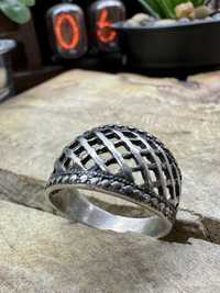 Stary piękny duży pierścionek srebro 4g