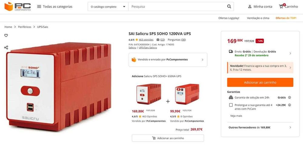 Salicru SPS SOHO 1200VA.
