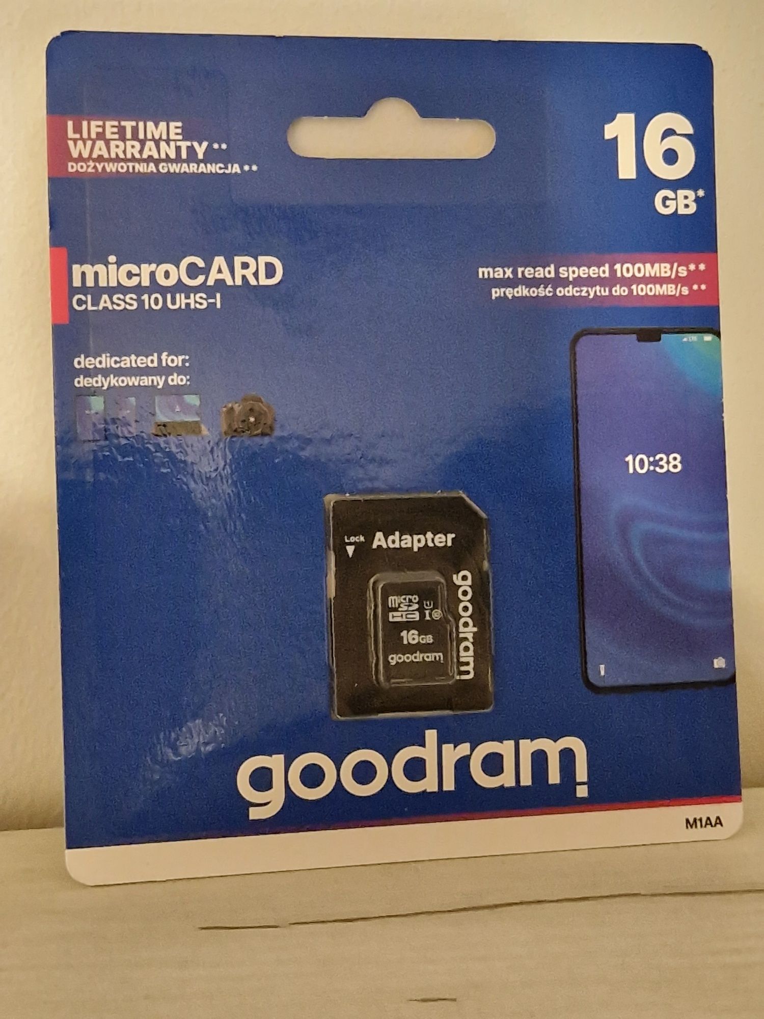 Karta pamięci micro sd - 16GB bez adaptera UHS I CLASS 10 100MB/s