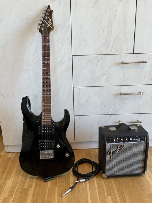 Електрогітара Cort X-3 + комбік Fender
