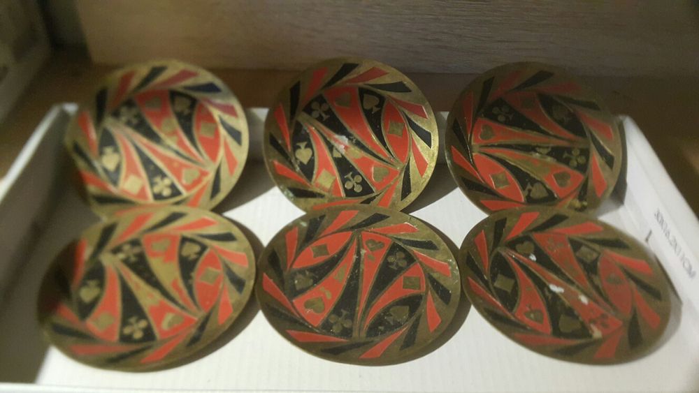 Podstawki mosiądz 6 sztuk