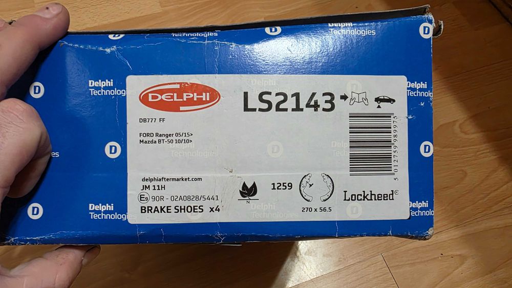 Задні колодки Ford Ranger Mk3 (ТКЕ) 2.0 EcoBlue 4x4