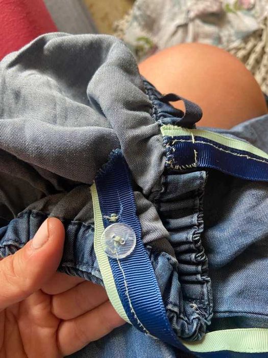 kombinezon ala jeans cienki lekki tuba xl 42 44 +size oversize luzna