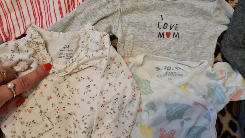 Zestaw ubranek 50 56 H&M dziewczynka