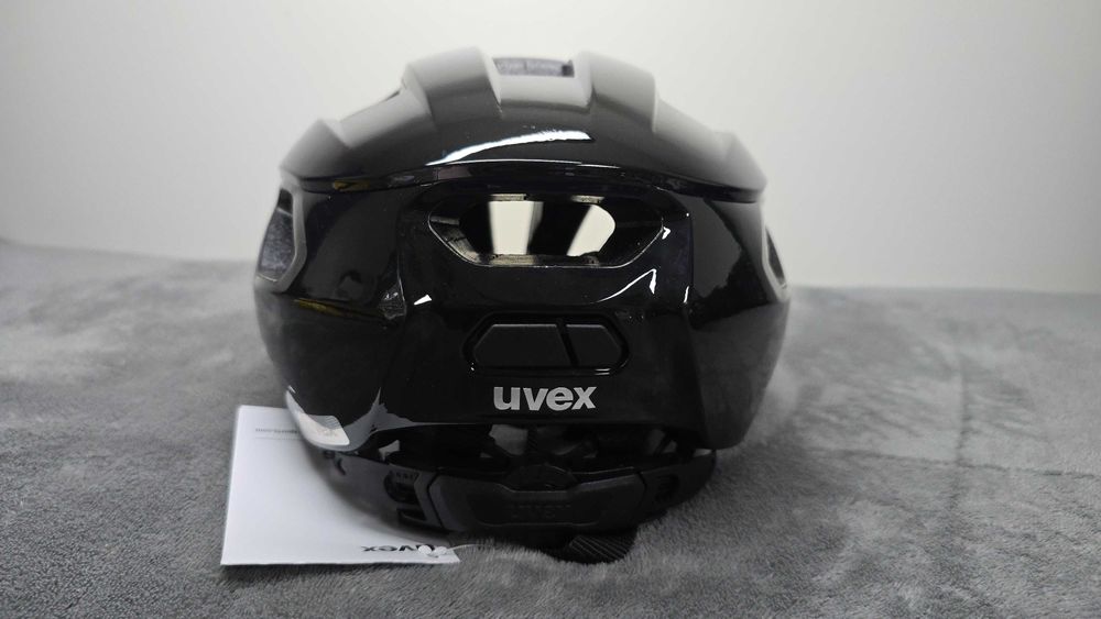 Lekki Kask rowerowy UVEX RISE all black rozmiar 52-56cm