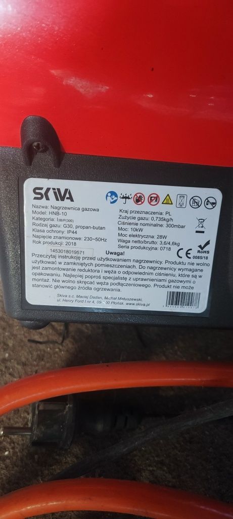 Nagrzewnica plus 2 butle gazowe