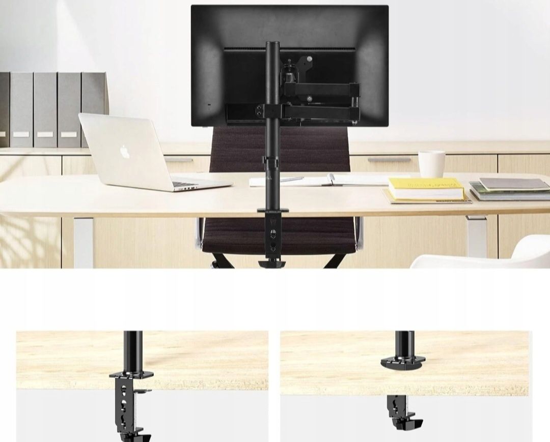 Uchwyt do monitora 13-32" Bracwiser MD7421 VESA max 10 kg obrót 360°