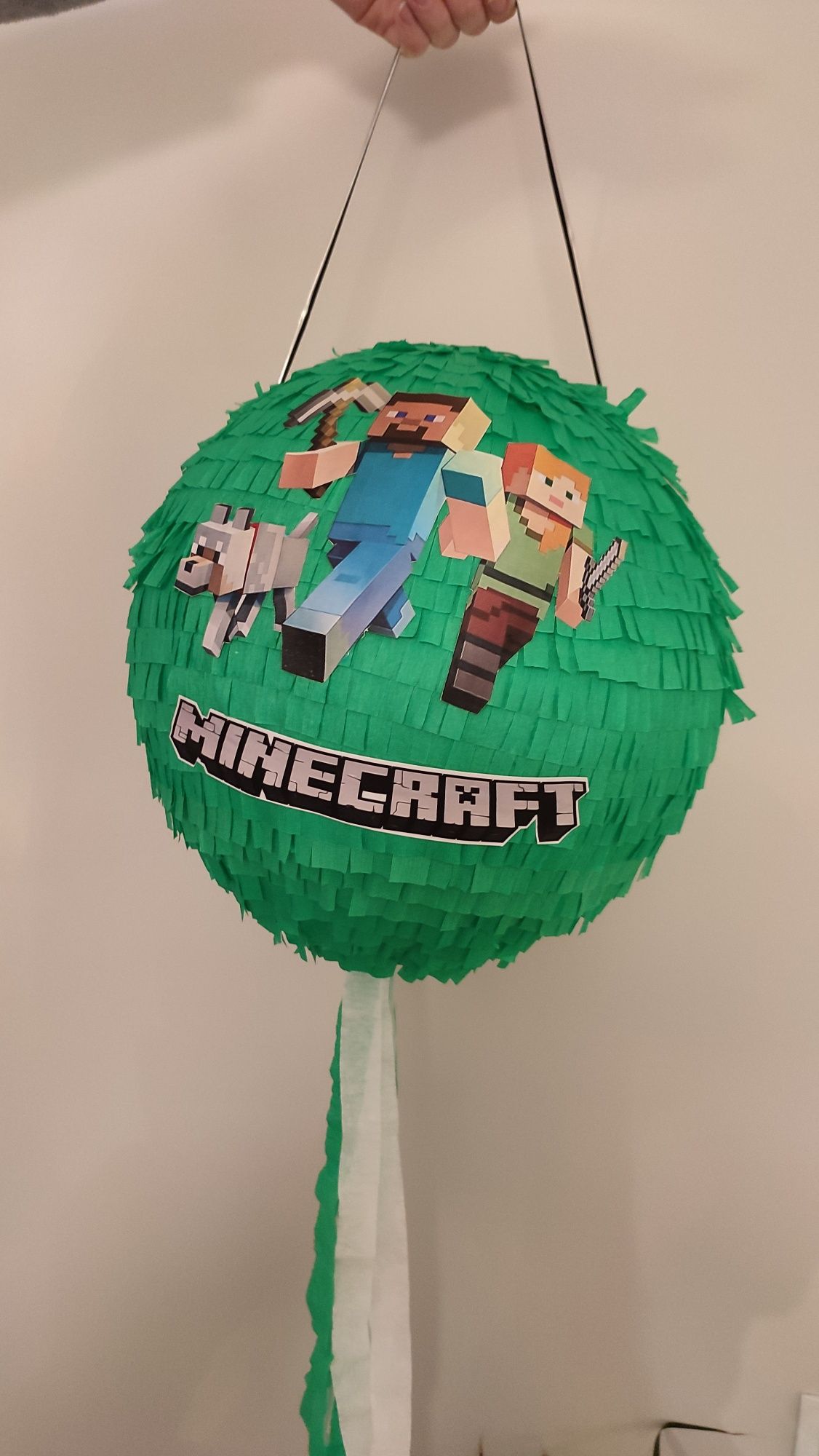 Piniata zielona Minecraft urodziny