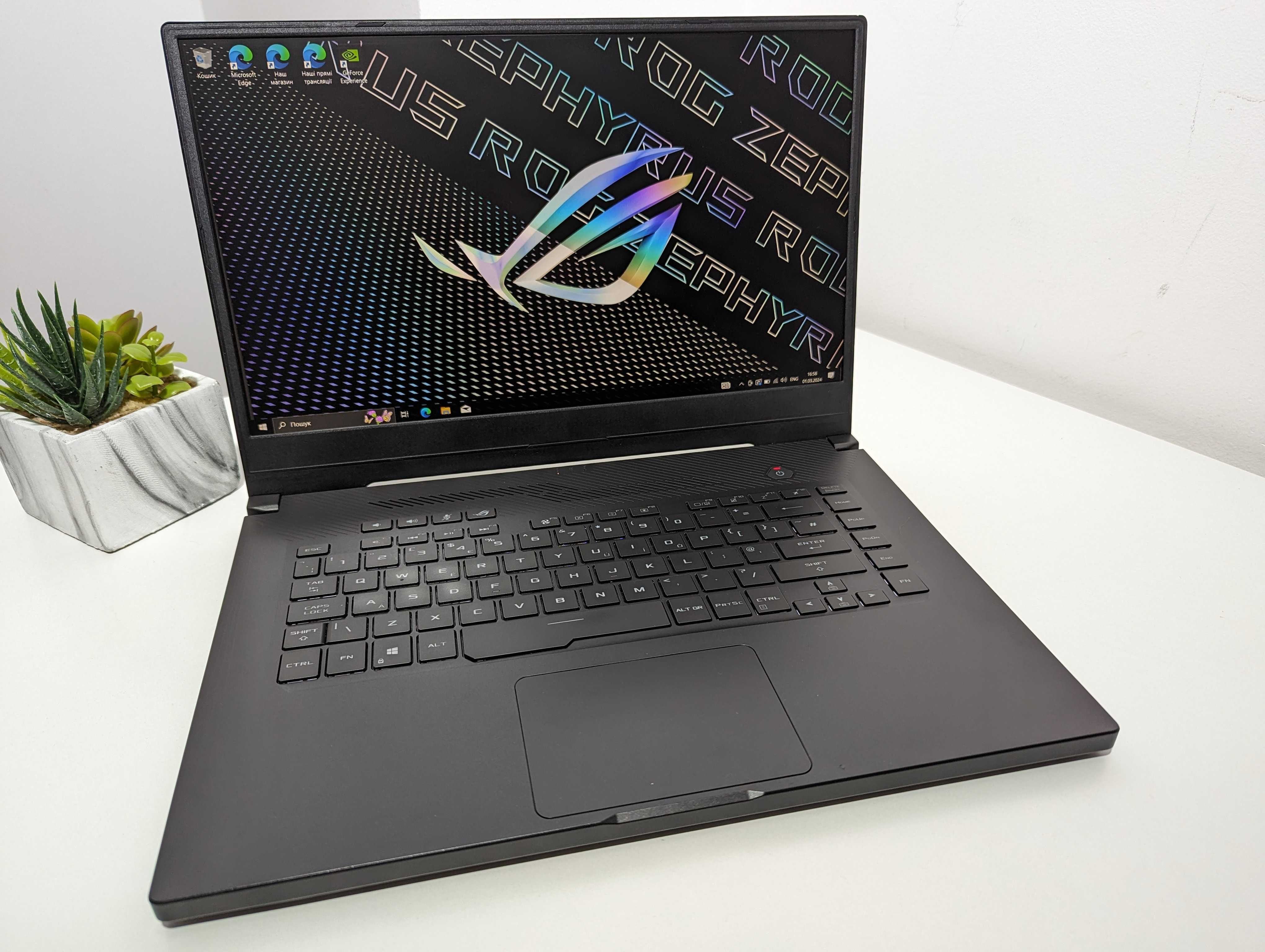 Ігровий ноутбук Asus ROG Zephus GTX 1660Ti 6GB AMD Ryzen 7 3750h 144hz